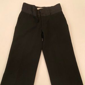 Beautiful XS Gary Graham wide-legged cropped black wool trousers -- great drape!